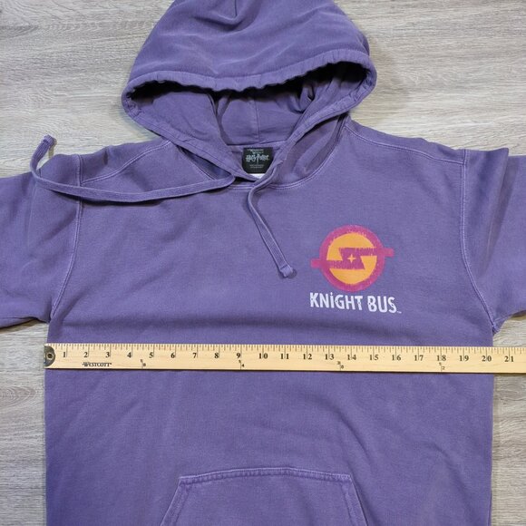 Harry Potter Knight Bus Purple Graphic Hoodie Men's Small Universal Studios - Picture 6 of 8